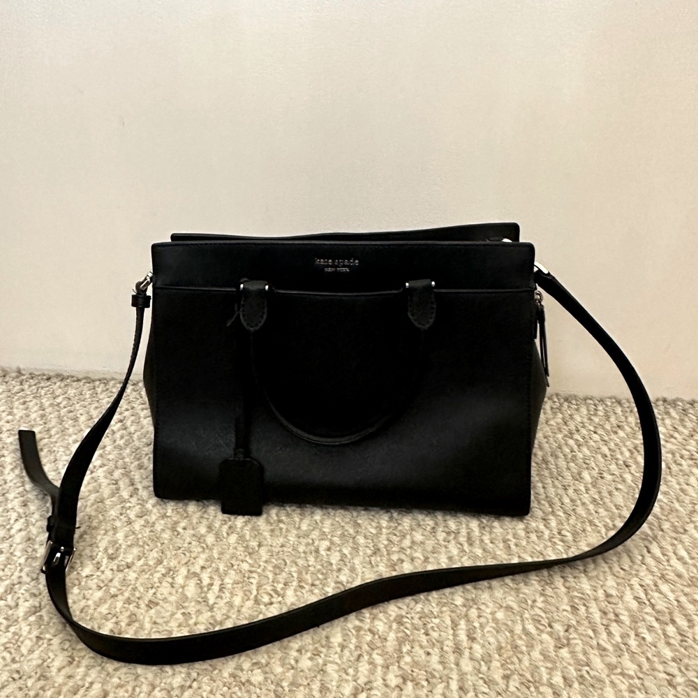 Kate Spade Black Satchel Sleek Leather Design